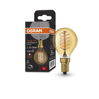 Lampe LED OSRAM Vintage 1906, teinte dorée, 3,4 W, 250 lm, blanc chaud, E14