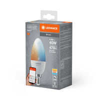 Lampe LED Bougie Wifi SMART+ LEDVANCE 4,9 W TW FR E14, 470 lm, 2 700…6 500 K, Blanc réglable