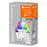 LEDVANCE WIFI  SMART+ LED-Lampe, gefrostet, RGB, 9W, 806lm, E27, 3er-Pack