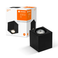LEDVANCE Spot Surface Carré Spot de plafond 80x80mm, noir, GU10