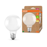 OSRAM LED Lampe Classe d'efficacité énergétique A Filament Classic Globe Mat, 4W/3000K, E27, Blanc chaud