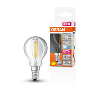 OSRAM FILAMENT LED-Lampe LED SUPERSTAR+ CL P GL FR 40 dim 3,4W/927 E14 IRC90 BOÎTE, blanc froid