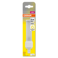 OSRAM DULUX D LED EM & AC MAINS Tube à LED 17,1cm (ex 26W) 10W / 3000K blanc chaud G24d-3