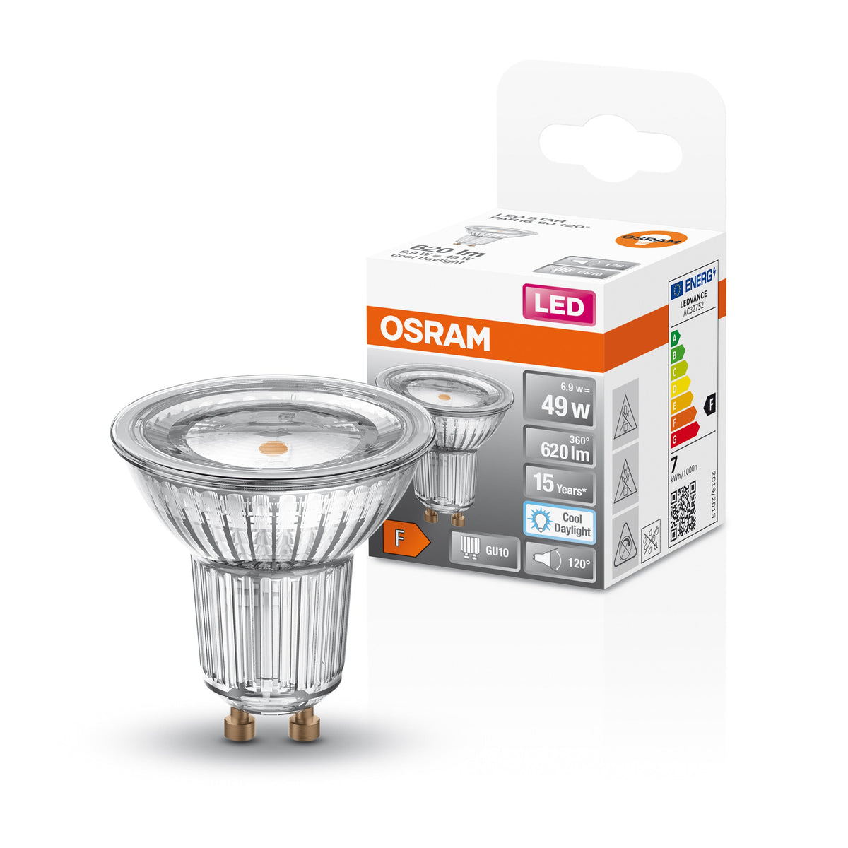 Lampe à réflecteur OSRAM LED Star, 6,9W, 620lm, GU10