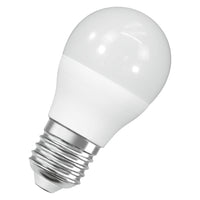 OSRAM LED-Lampen, klassische Miniballform, 60 Watts Ersatz, E27, P-shape, 6500 Kelvin, Kaltes Tageslicht, Matt, single Pack