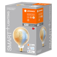 Ampoule LED Globe125 à filament LEDVANCE SMART+ Wifi E27 8 W 600 lm, 2 200…5 000 K, blanc réglable