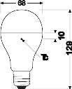 OSRAM LED-Lampen, klassische Kolbenform, 150 Watts Ersatz, E27, A-shape, 4000 Kelvin, Kalt weiß, Matt, single Pack