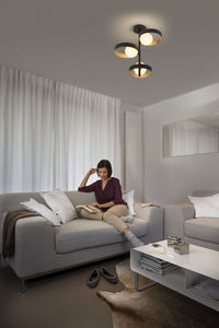 OSRAM DECOR Memphis plafonnier, noir/or, G9
