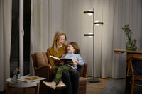 OSRAM DECOR Memphis lampadaire, noir/or, douille G9