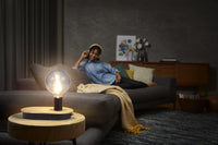 LEDVANCE DECOR Wood Lampe de table USB, noir/bois, E27