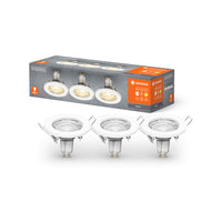 LEDVANCE LED SPOT SET RECESS GU10 3x2.6W GU10 White, 230 lm, 2700 K, Warmweiß, 3er Pack
