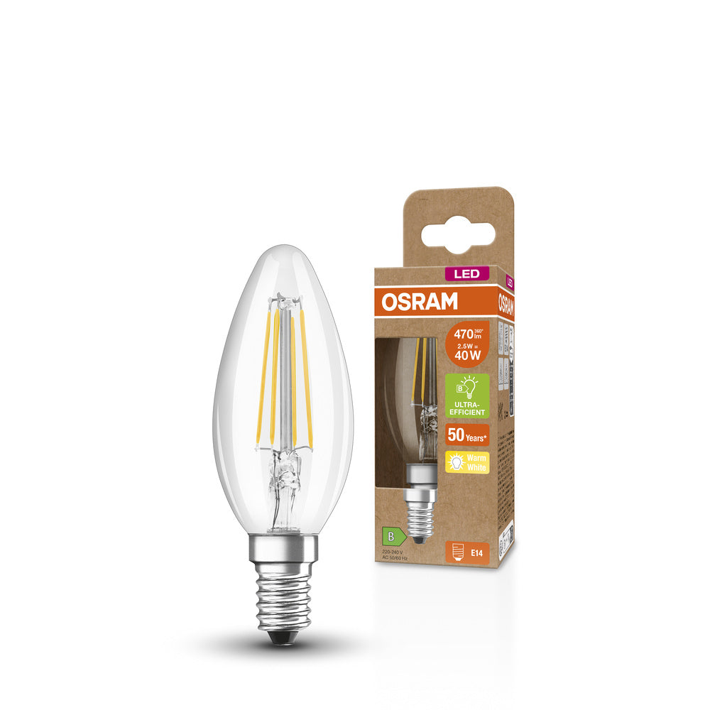 OSRAM SUPERSTAR+ CLASSIC B FIL 40 Lampe LED, 2,5W, 470lm, E14