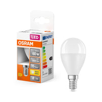 Lampe LED OSRAM LED STAR CLASSIC P 6,5W 827 Givrée E14, 806 lm, 2700 K, blanc chaud