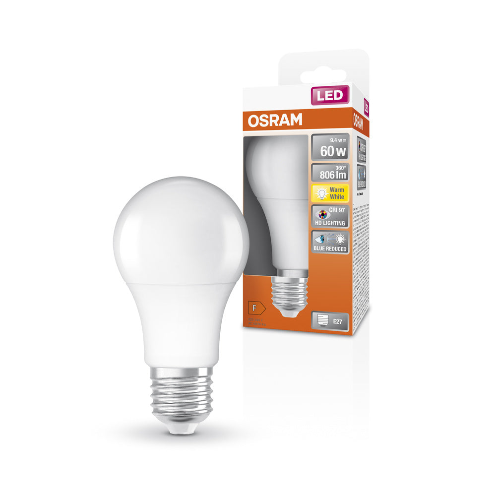 OSRAM SUPERSTAR+ CLASSIC A 60 FR LED-Lampe, 9,4W, 806lm, E27