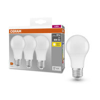 OSRAM BASE CLASSIC A 60 FR Lampe LED, 8,5W, 806lm, 3er Pack, E27