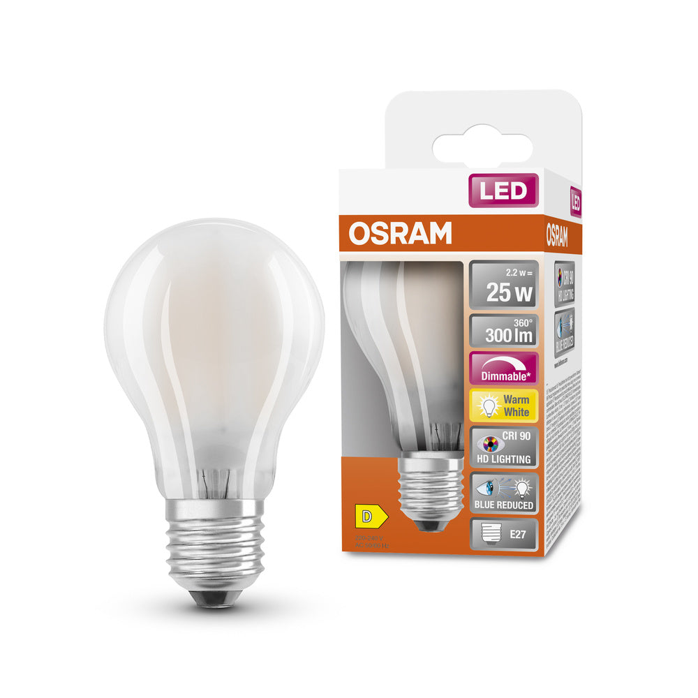 OSRAM SUPERSTAR+ CLASSIC A GLFR 25 Lampe LED, 2,2W, 300lm, E27