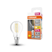 OSRAM SUPERSTAR+ CLASSIC P FIL 25 LED-Lampe, 2,2W, 300lm, blanc chaud, E14