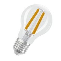 Lampe LED OSRAM de classe énergétique, forme d'ampoule, 5W, transparente, EEK A