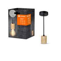 LEDVANCE Vintage 1906® Suspension CYLINDER E27, bois