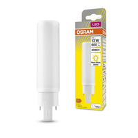 Lampe LED OSRAM DULUX LED D/E HF &amp; AC MAINS 6W 830 G24Q-1, 600 lm, 3000 K, blanc chaud