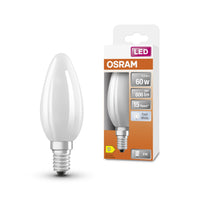 Lampe OSRAM LED Star Classic, mini bougie, 5,5W, Dépolie, E14