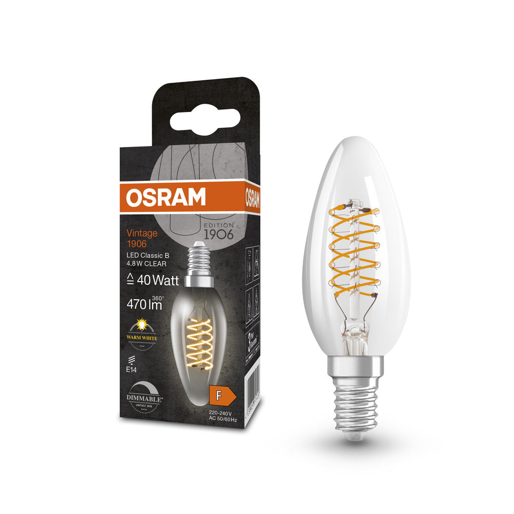 OSRAM Vintage 1906® Classic B LED-Lampe, 4,8W, 470lm, E14