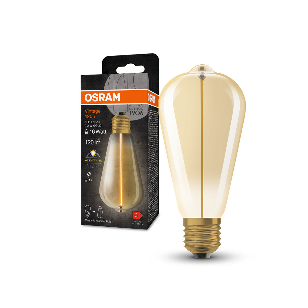 OSRAM Vintage 1906® Classic Edison LED-Lampe, 2,2W, 120lm, E27