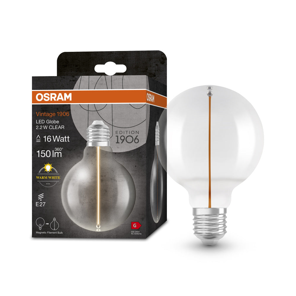 OSRAM Vintage 1906® Classic Globe95 lampe, 2,2W, 150lm, E27