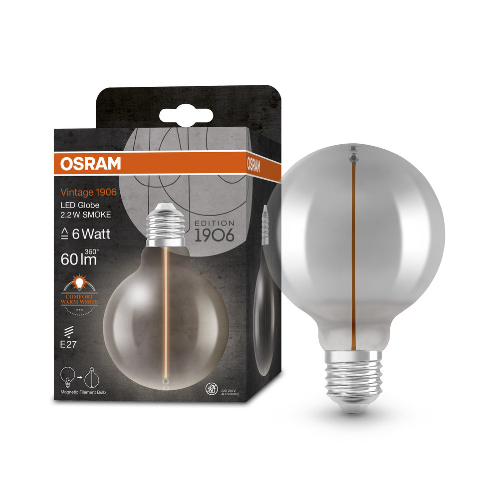 OSRAM Vintage 1906® Classic Globe95 ampoule LED, 2,2W, 60lm, E27