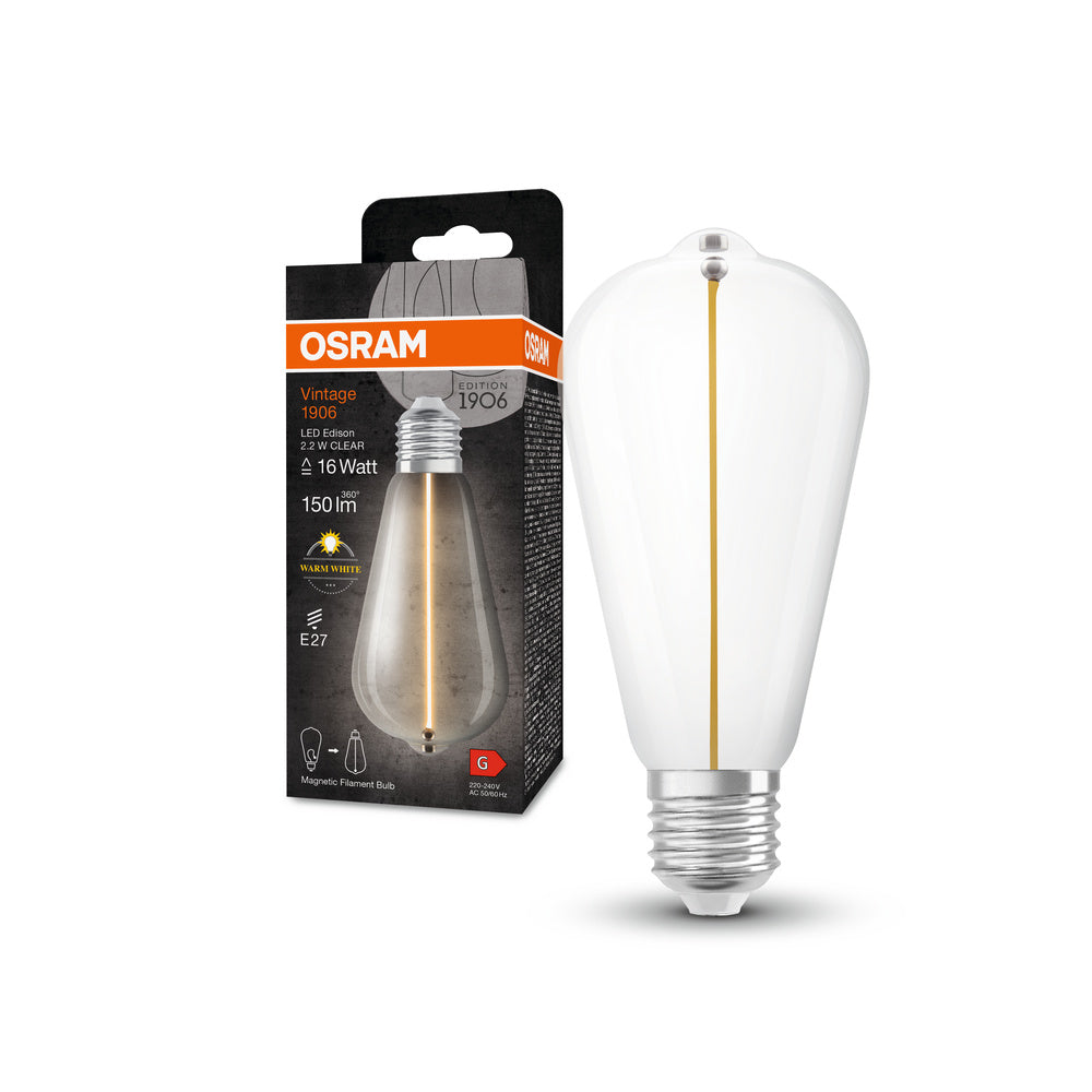 OSRAM Vintage 1906® Classic Edison ampoule LED, 2,2W, 150lm, E27