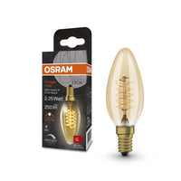 Ampoules LED à intensité variable OSRAM, édition Vintage, remplacement de 25 watts, E14, B-shape, 2200 Kelvin, Warm Comfort Light, verre clair, single pack