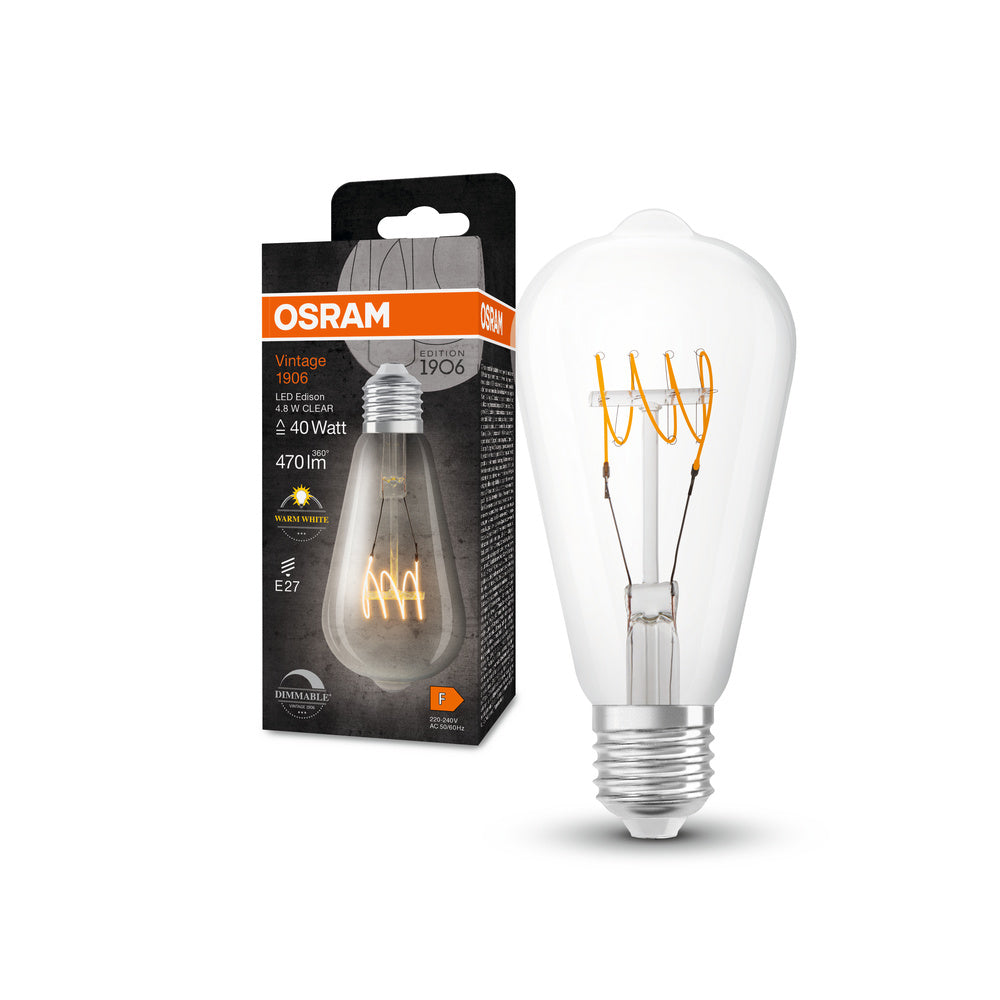 OSRAM Vintage 1906® Classic Edison LED-Lampe, 4,8W, 470lm, E27