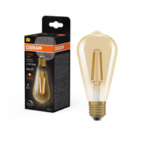 Lampe LED OSRAM VINTAGE 1906® LED CLASSIC EDISON DIM 7,2W 824 Gold E27, 806 lm, 2400 K, Blanc chaud confort