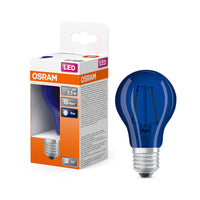 Lampe LED OSRAM LED STAR DÉCOR CLASSIC A 2,5W 190 Bleu E27, 10 lm, 9000 K, Bleu