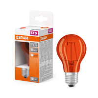 Lampe LED OSRAM LED STAR DÉCOR CLASSIC A 2,5W 515 Orange E27, 160 lm, 1500 K, Orange