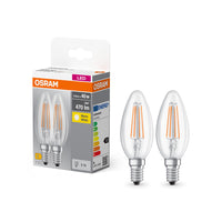 OSRAM BASE CL B FIL 40 LED-Lampe, 4W, 470lm, blanc chaud, E14