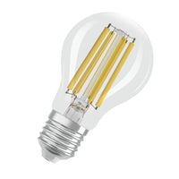 Lampe LED OSRAM de classe énergétique, forme d'ampoule, 7,2 W, transparente, EEK A