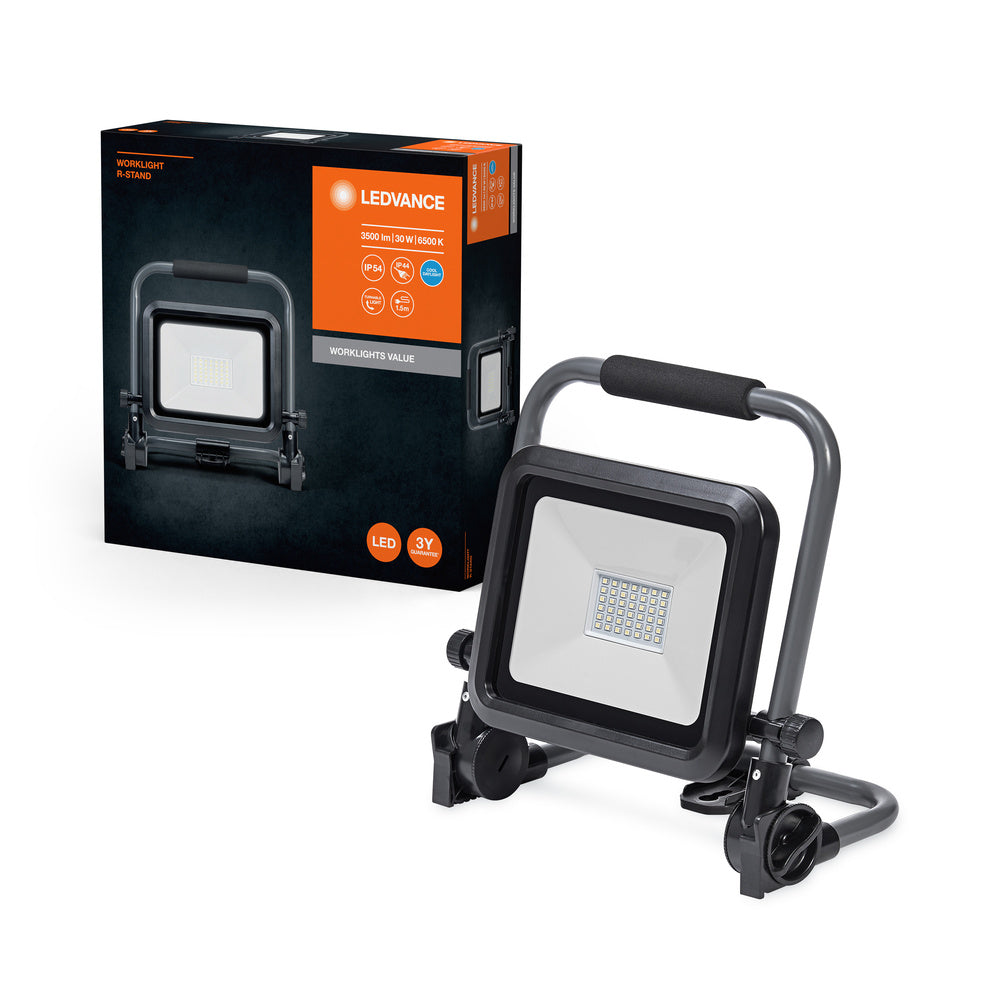 Projecteur de chantier LEDVANCE VALUE R-STAND 30W, 3000lm, 6500K