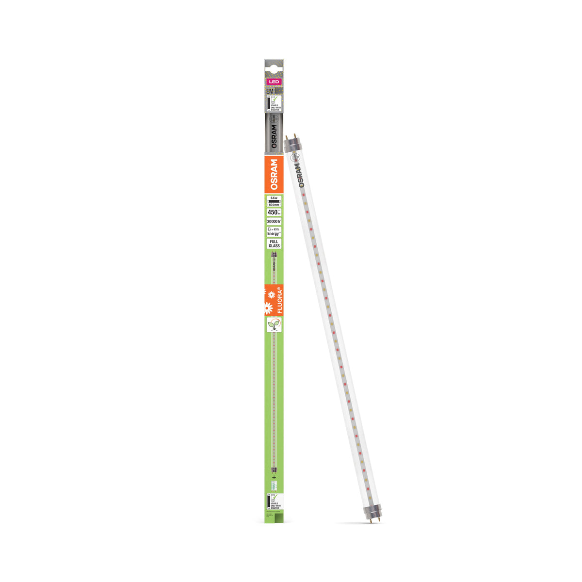 LED TUBE T8 18 EM FLUORA 600 mm 6.6W