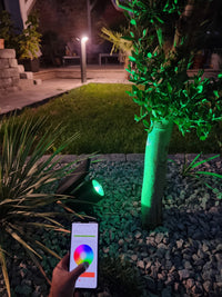 LEDVANCE SMART+ Garten Bluetooth Solar RGB Spot Gartenspieß, schwarz