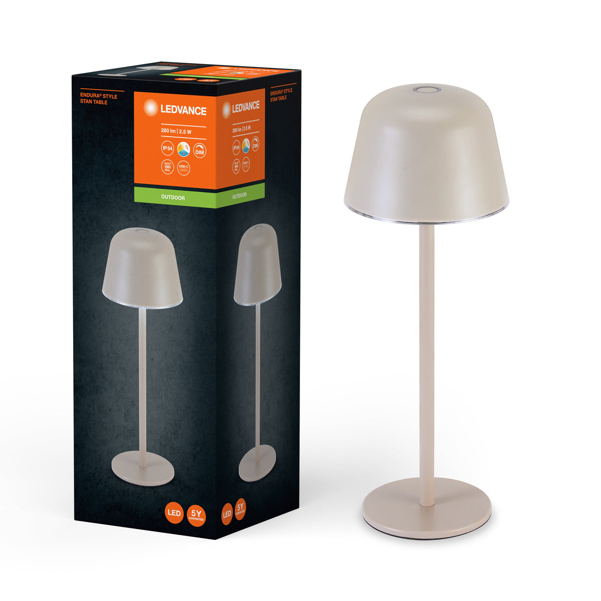 LAMPE A POSER EXT LEDVANCE STAN TABLE, 2,5W, 200lm, beige