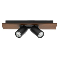 OSRAM DECOR SPOT MERCURY Plafonnier, 2 x 3,4W, aspect bois, noir