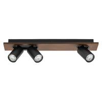 OSRAM DECOR SPOT MERCURY Plafonnier, 3 x 3,4W, aspect bois noir