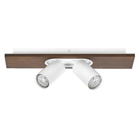 OSRAM DECOR SPOT MERCURY Plafonnier, 2 x 3,4W, aspect bois, blanc