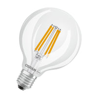 OSRAM LED Classic Lampe, Ballform, Klar, 3.8W, 806lm, E27