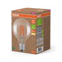 OSRAM LED Classic Lampe, Ballform, Klar, 3.8W, 806lm, E27