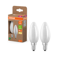 OSRAM LED Superstar Classic Lampe givrée, 2.2W, 470lm, E14, blanc chaud pack de 2