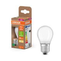 Lampe LED de classe énergétique OSRAM, 3,8 W, dépolie, EEK A, E27