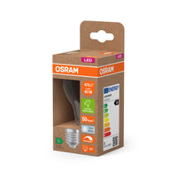 Lampe LED OSRAM Energy Class, forme d'ampoule, 2,2W, Dépolie, E27