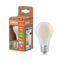 Lampe LED OSRAM Energy Class, forme ampoule, 3,8W, Dépolie, E27